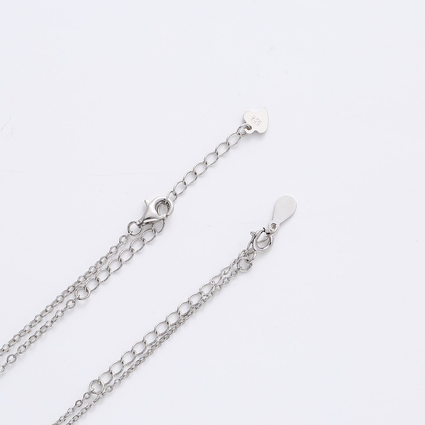 Sky Waves 925 Silver Couple Necklace