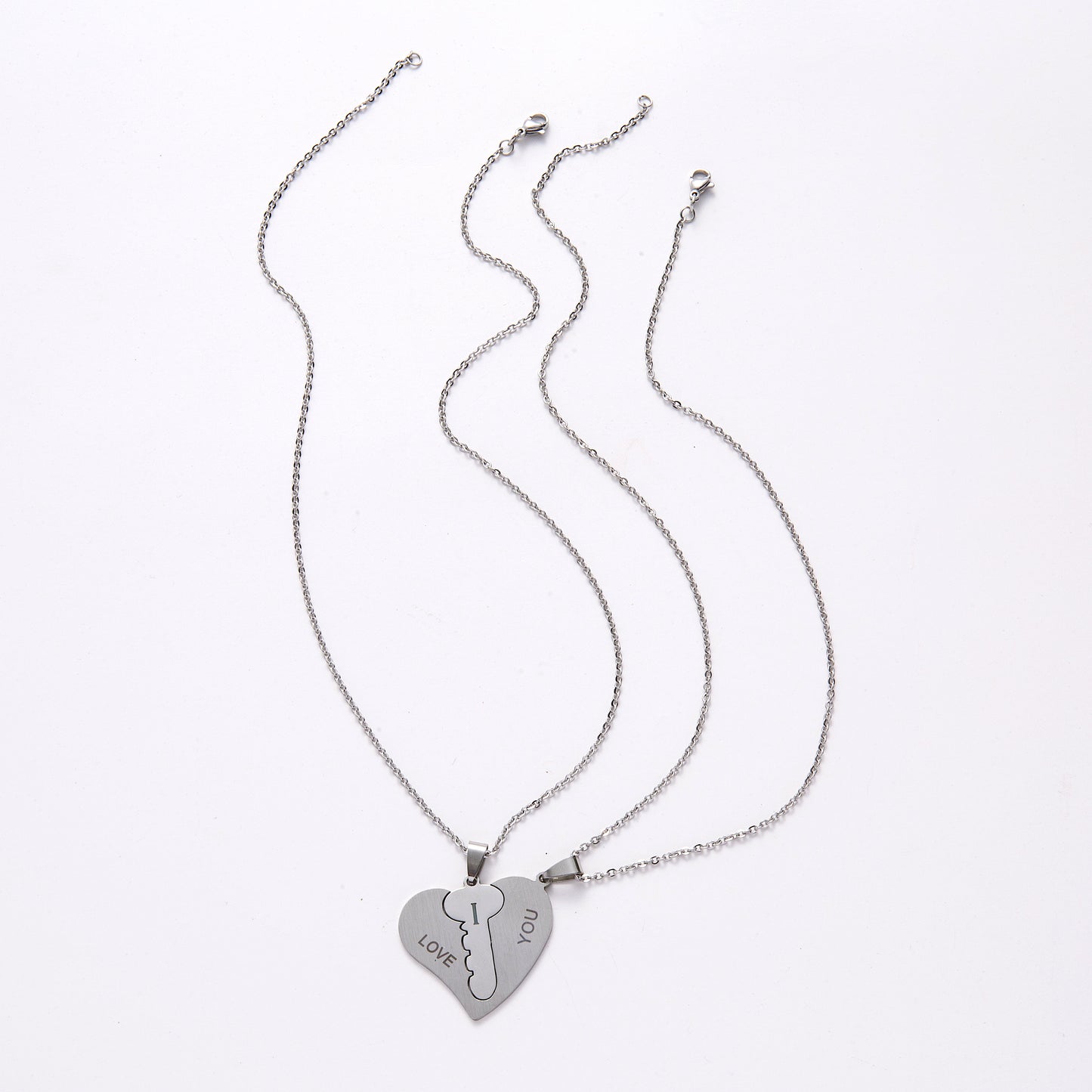 Heart-Key Romantic Couple Necklaces