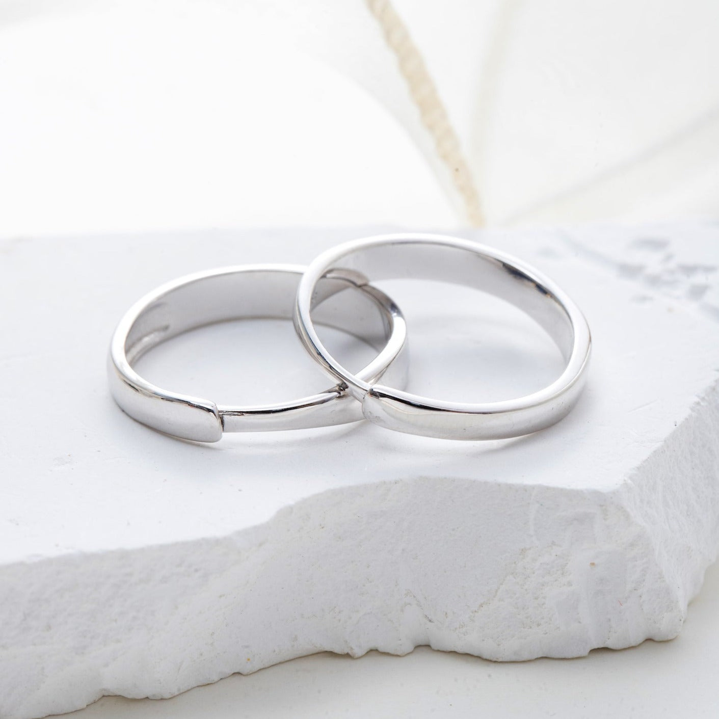 Buy the Silver Better Half Couple Rings - Silberry