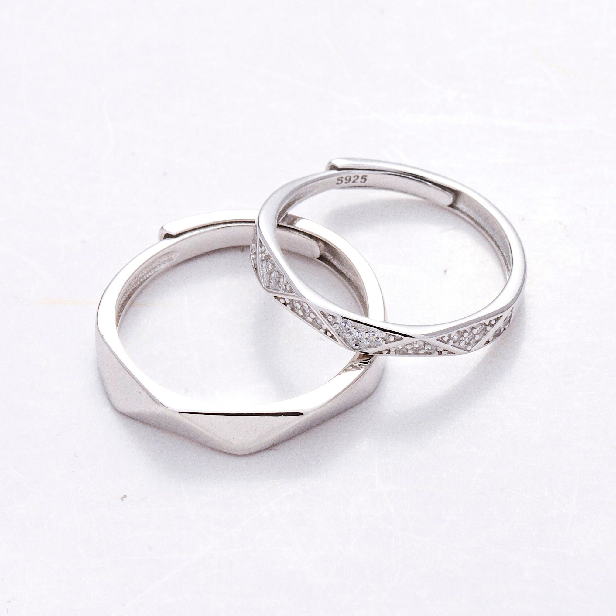 1pcs Sterling-silver-jewelry Simple Style Ring Pure Sterling Silver 925  Jewelry Trendy Couple Rings For Women / Men Gtl048 - Rings - AliExpress