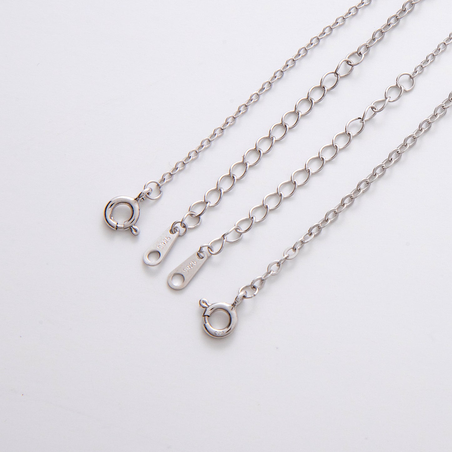 Round Pendant Silver Couple Necklaces
