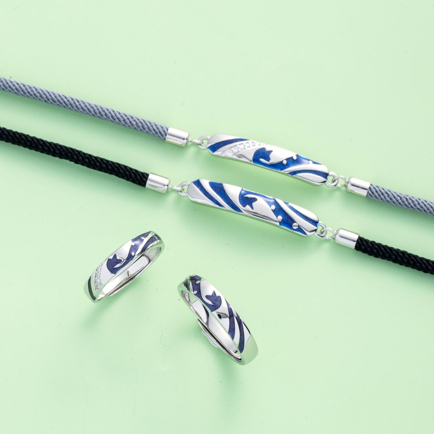 Unicorn S925 Silver Couple Rings & Bracelets
