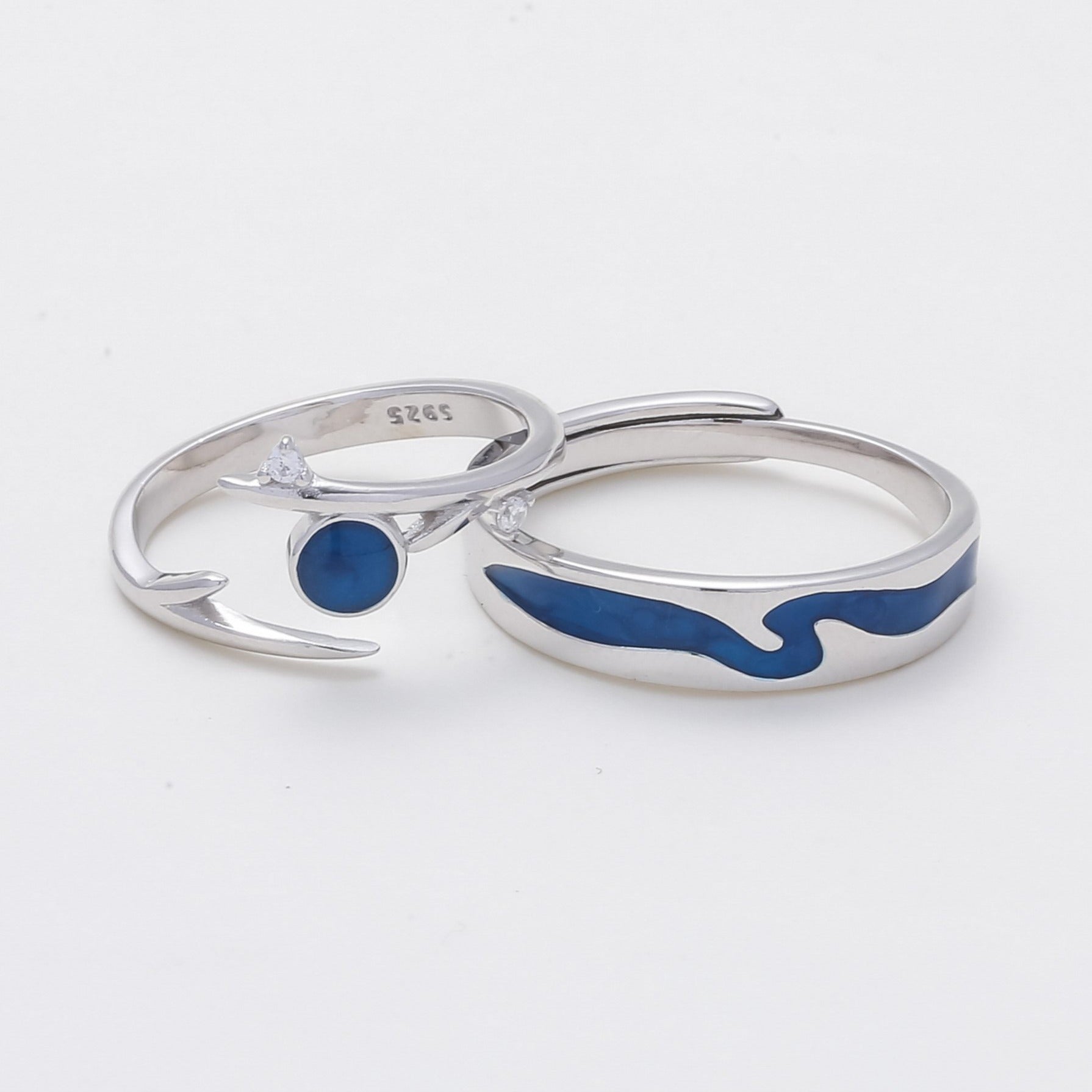 Blue Sky Couple Rings | Blue Couple Rings | AVIJEWELRY