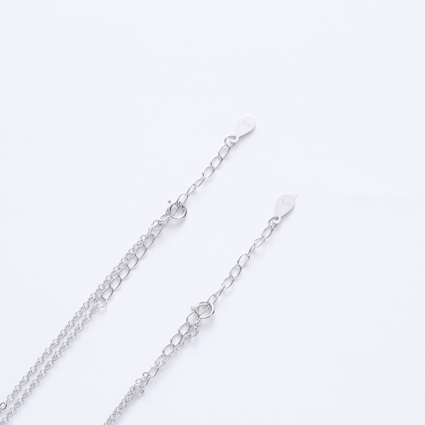 Star Zircon Pendant 925 Silver Couple Necklace Set